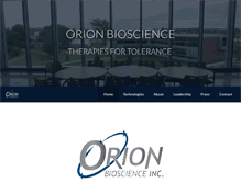 Tablet Screenshot of orionbioscience.com